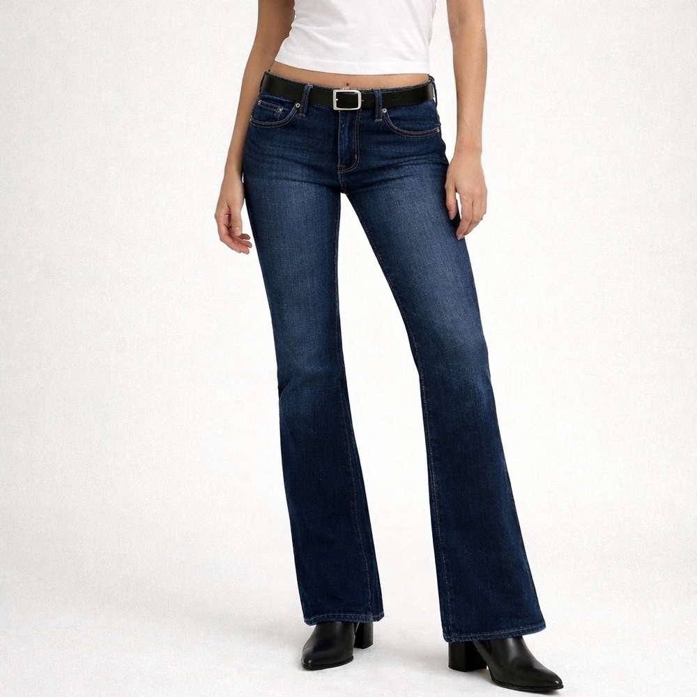 L'agence Mid Rise Flare Bootcut Jeans In Dark Wash Size 25